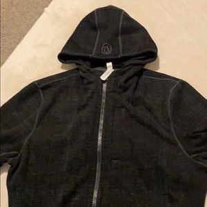 Lulu lemon mens XL black charcoal zip scuba hoodie